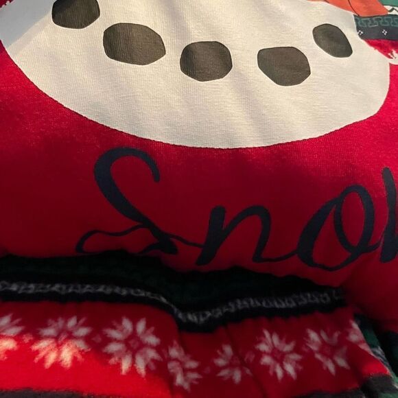 Jammies For Your Families Snowman Fairisle Top & Microfleece Bottoms Pajama Set - Picture 4 of 12